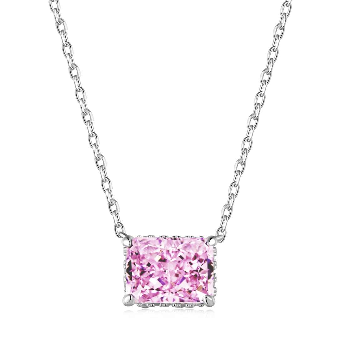 [Clover Jewelry]ラグジュアリースクエアシェイプカラフルネックレス