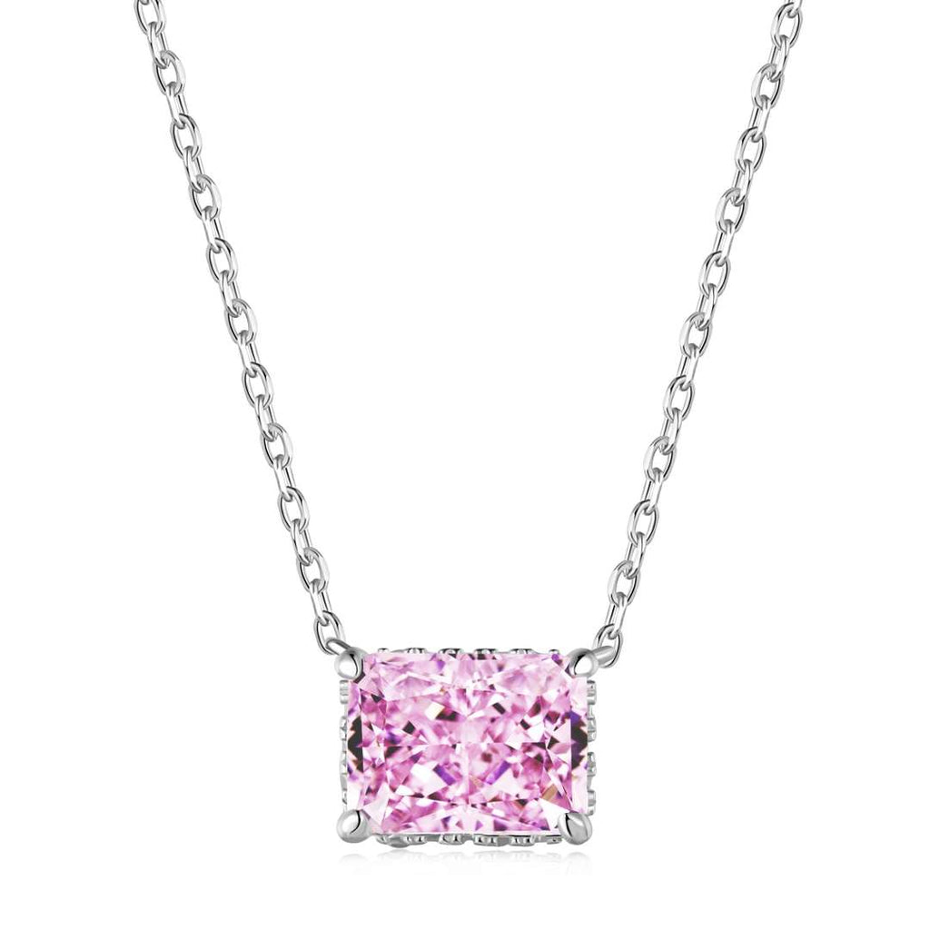 [Clover Jewelry]ラグジュアリースクエアシェイプカラフルネックレス