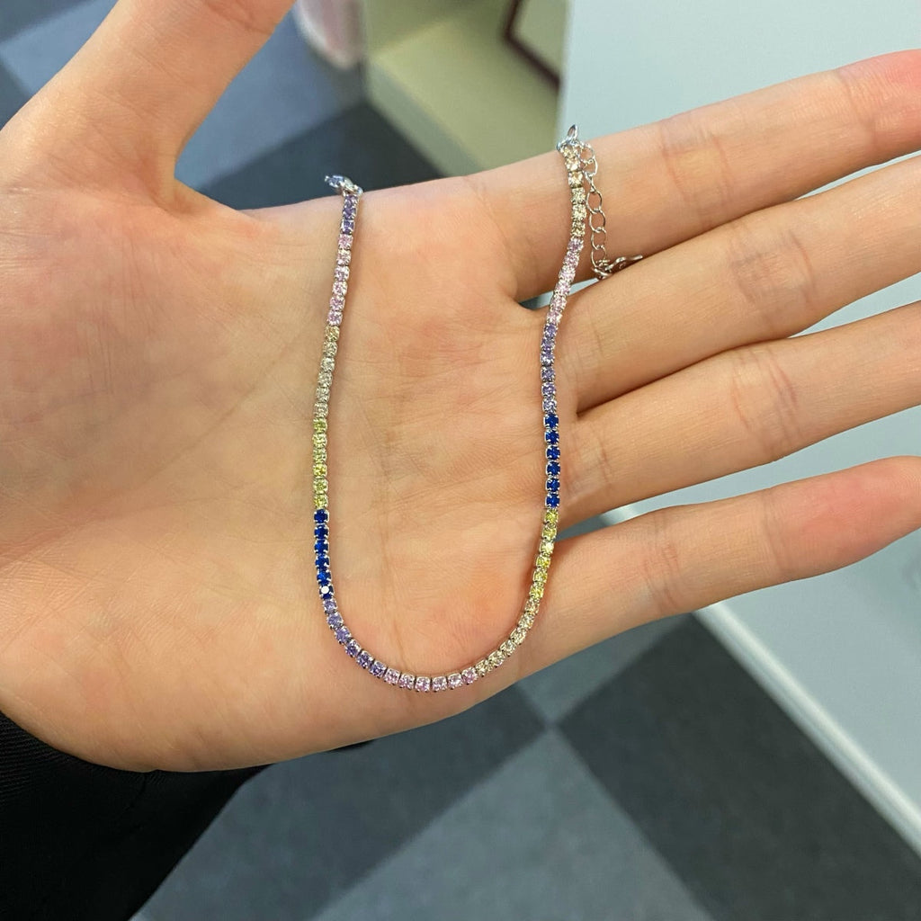 [Clover Jewelry]Funkelndes Tennisarmband mit Prinzessinnenschliff