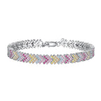 [Clover Jewelry]Ornate Sparkling Round Cut Party Bracelet