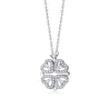 [Clover Schmuck]Verzierte herzförmige Blumenkette