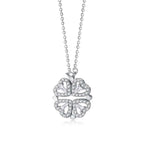 [Clover Schmuck]Verzierte herzförmige Blumenkette