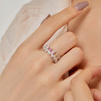 [Clover Jewelry]ゴージャスなラディアントカット デイリーリング