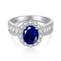 [Clover Jewelry]1.5 Carat Dazzling Charming Oval Cut Banquet Ring