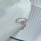 [Clover Jewelry]1.0カラット デインティ レスプレンデント ラディアントカット デイリーリング