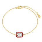 [Clover Jewelry]2.0 Karat Funkelndes Buntes Smaragd-Schliff Alltagsarmband