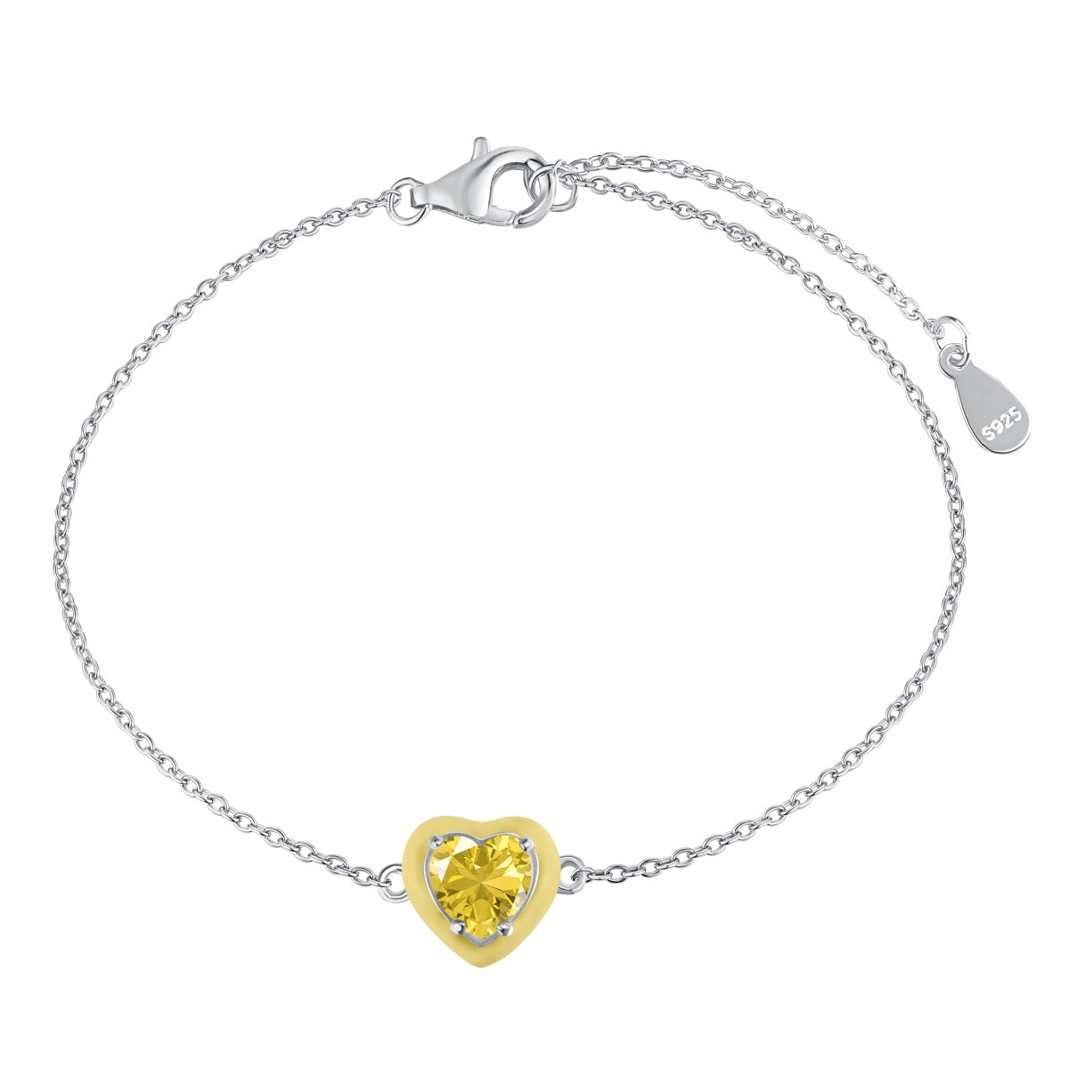[Clover Jewelry]Funkelndes romantisches Herzform-Liebhaber-Armband