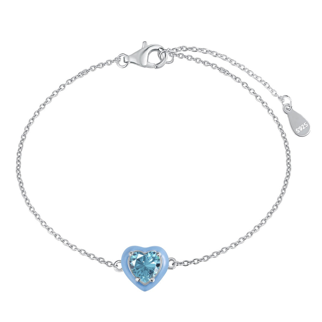 [Clover Jewelry]Funkelndes romantisches Herzform-Liebhaber-Armband