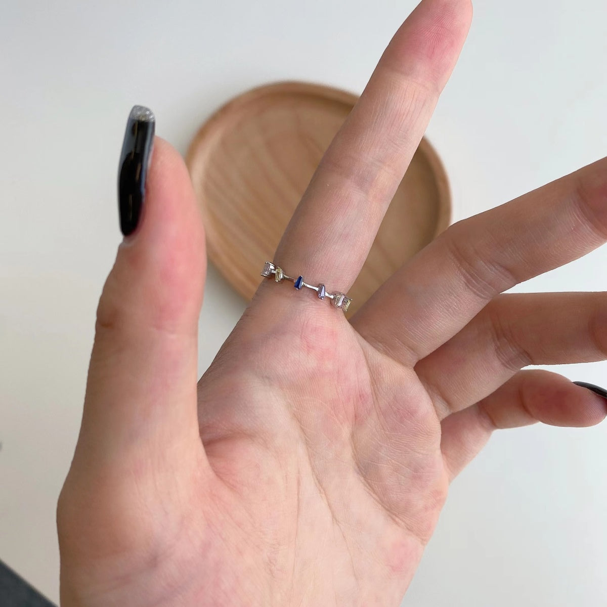 [Clover Jewelry]台形カット デイリーリング