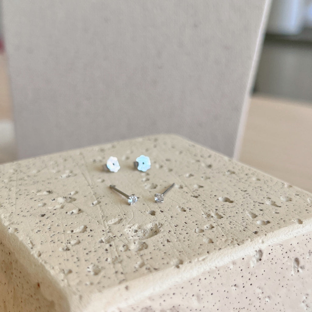 [Clover Jewelry]Zarte Solitär-Ohrringe