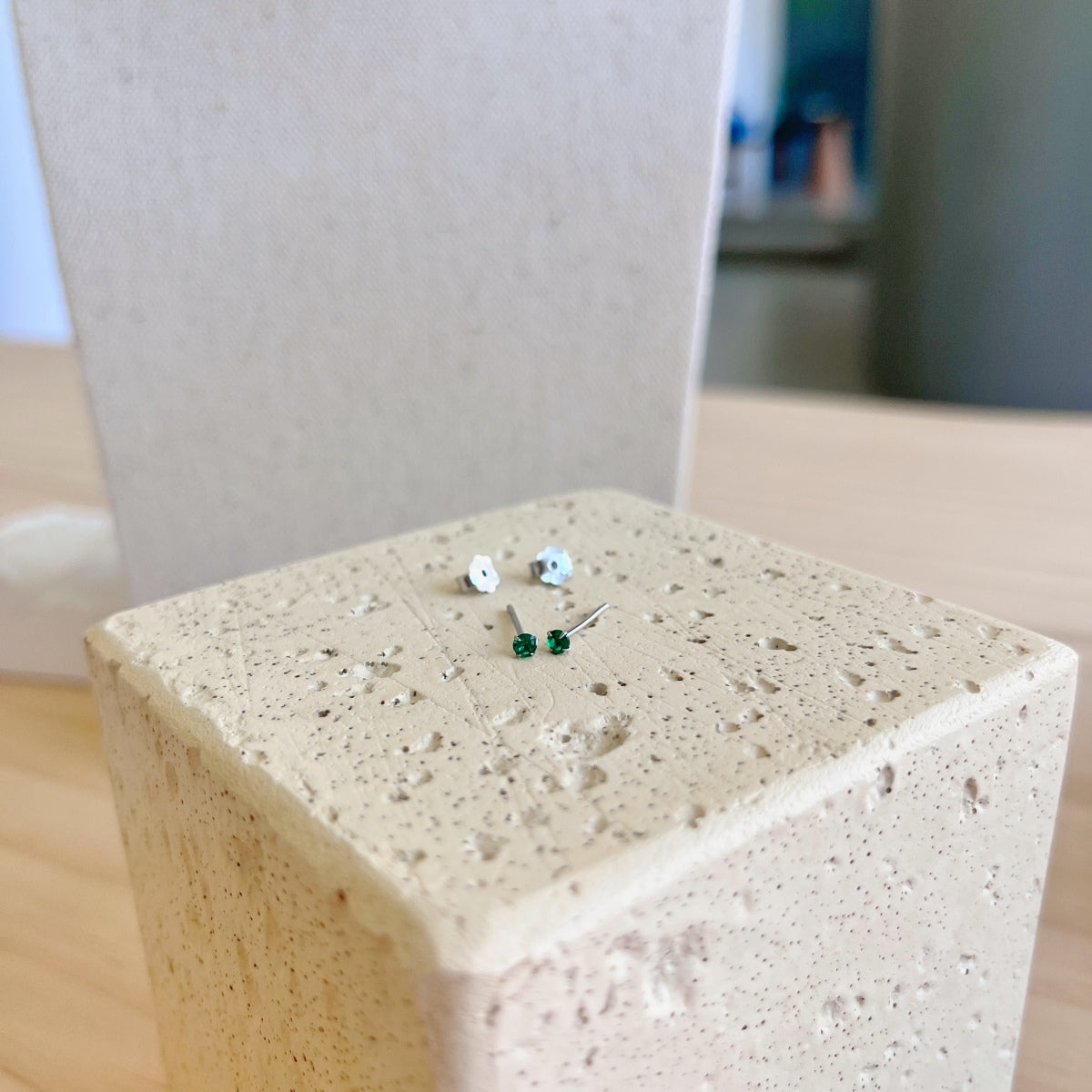 [Clover Jewelry]Zarte Solitär-Ohrringe