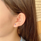 [Clover Jewelry]Zarte Solitär-Ohrringe