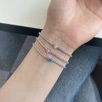 [Clover Jewelry]0,5 Karat Elegantes, romantisches Herzform-Liebhaber-Armband