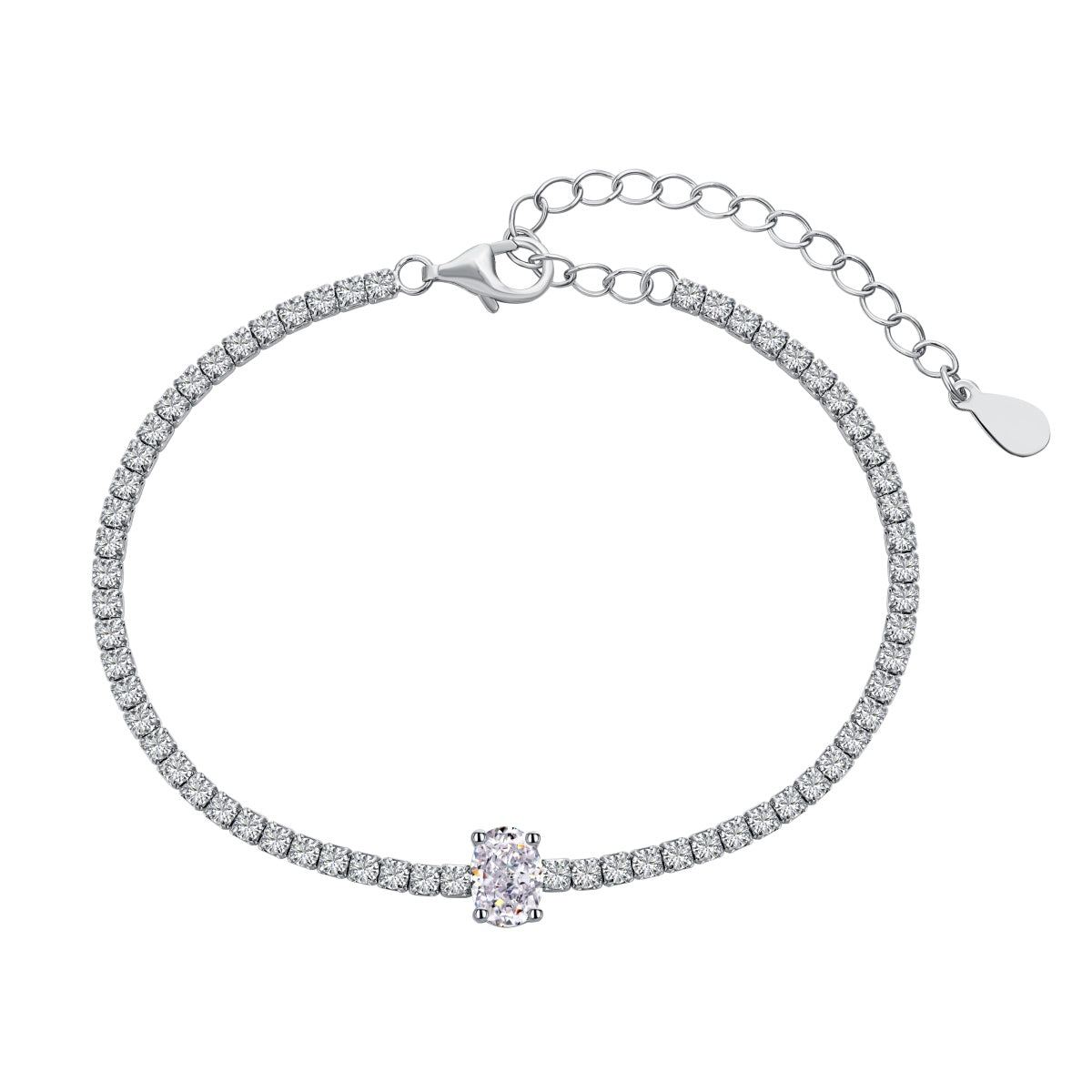 [Clover Jewelry]0.75 Karat Exquisites ovales Armband für jeden Tag