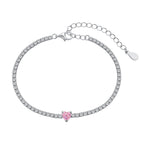 [Clover Jewelry]0,5 Karat Elegantes, romantisches Herzform-Liebhaber-Armband