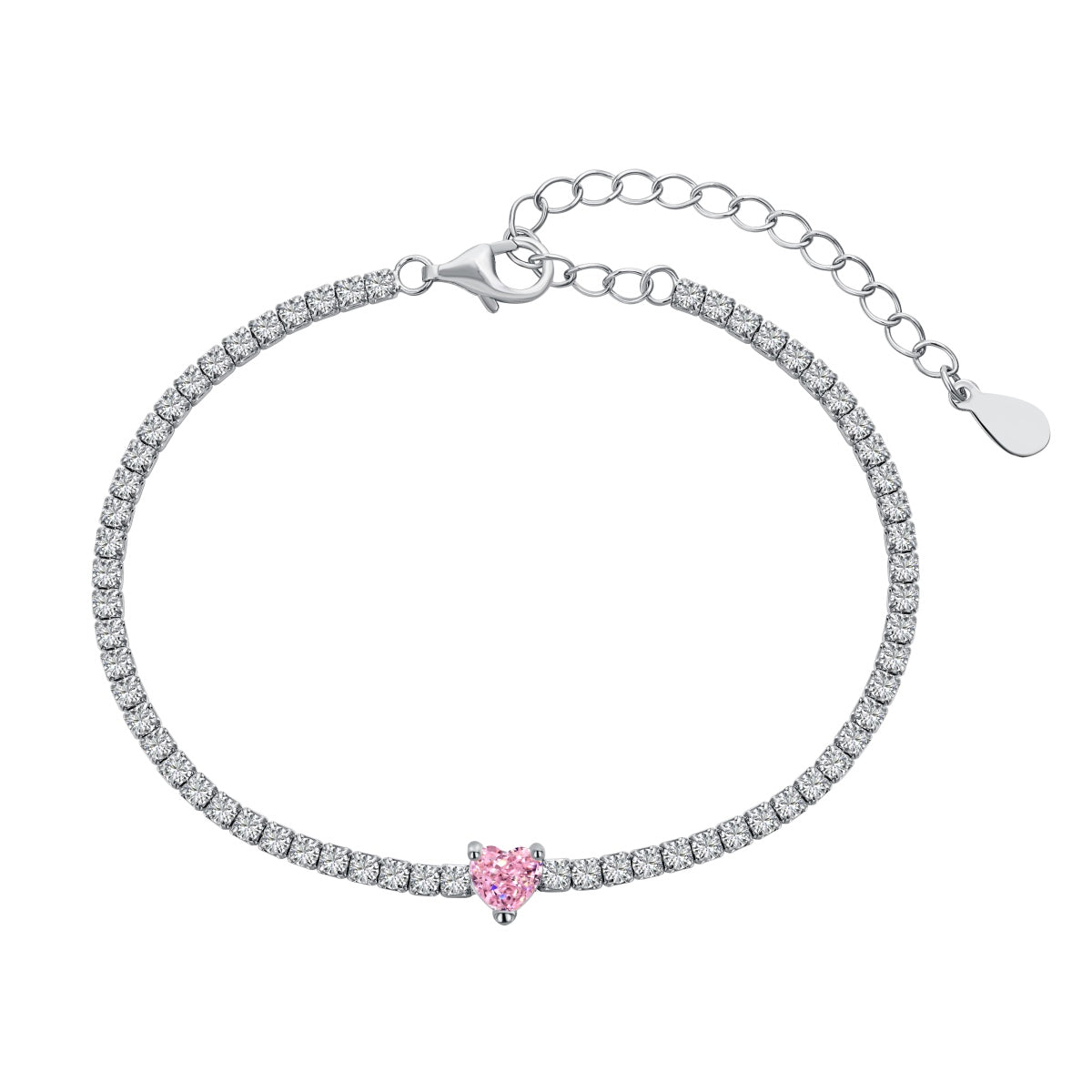 [Clover Jewelry]0,5 Karat Elegantes, romantisches Herzform-Liebhaber-Armband