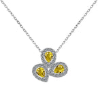 [Clover Jewelry]Elegante Blumenförmige Halskette mit Tropfenschliff