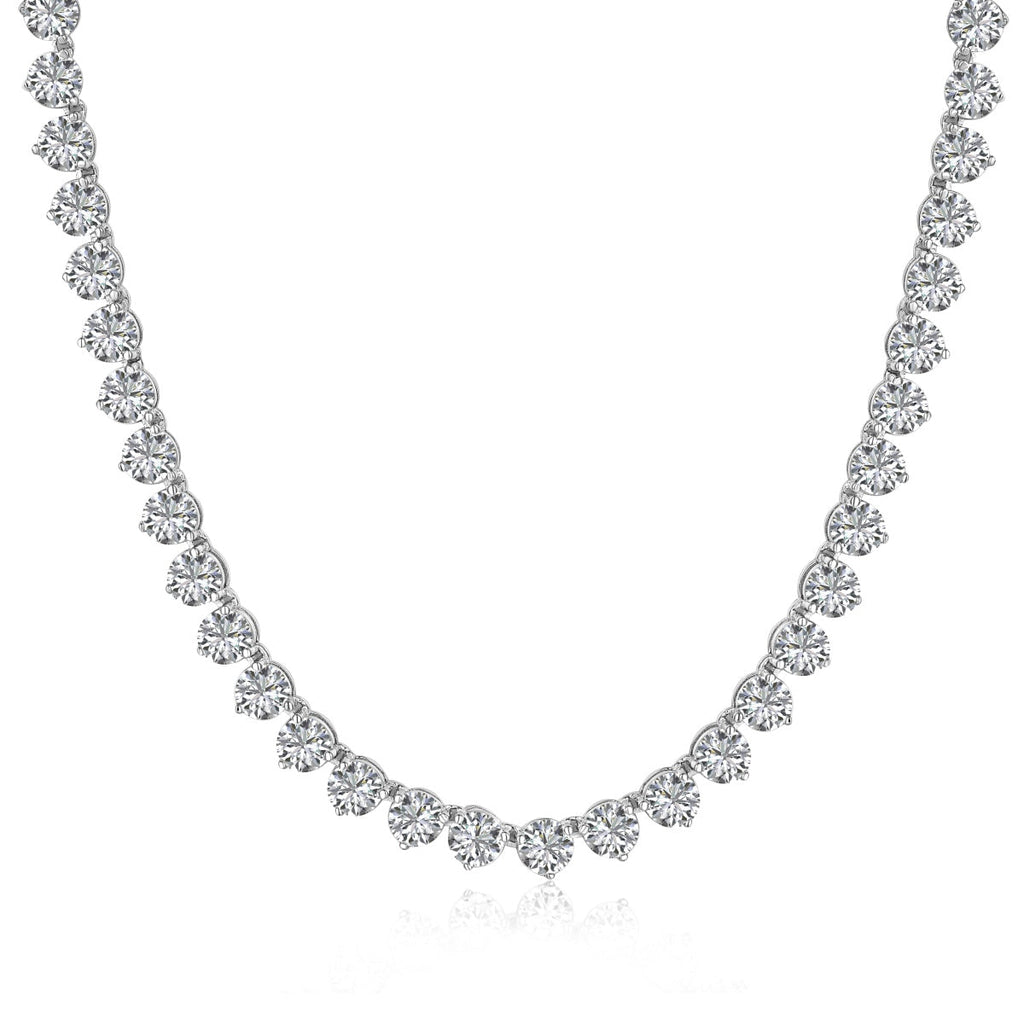 [Clover Schmuck]Verzierte Tennis-Halskette mit herzförmigem Schliff