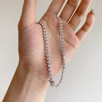 [Clover Schmuck]Verzierte Tennis-Halskette mit herzförmigem Schliff