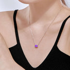 [Clover Jewelry]ラグジュアリースクエアシェイプカラフルネックレス