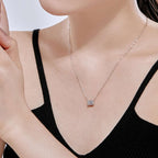 [Clover Jewelry]ラグジュアリースクエアシェイプカラフルネックレス