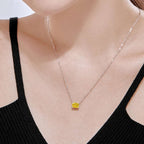 [Clover Jewelry]ラグジュアリースクエアシェイプカラフルネックレス