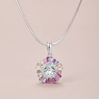 [Clover Jewelry]Charming Flower Colorful Necklace