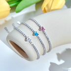 [Clover Jewelry]0,5 Karat Elegantes, romantisches Herzform-Liebhaber-Armband