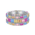 [Clover Jewelry]Dazzling Colorful Radiant Cut Party Ring