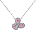 [Clover Jewelry]Elegante Blumenförmige Halskette mit Tropfenschliff