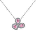 [Clover Jewelry]Elegante Blumenförmige Halskette mit Tropfenschliff