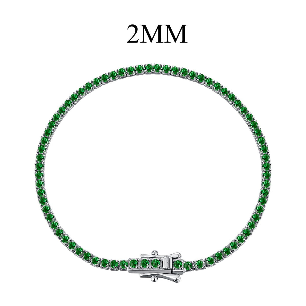 [Clover Jewelry]Strahlendes, farbenfrohes, rund geschliffenes Party-Armband