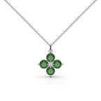 [Clover Jewelry]Vierblättriges Kleeblatt und achtzackige Stern-Halskette