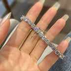 [Clover Schmuck]0,75 Karat schillerndes rundgeschliffenes Hochzeitsarmband