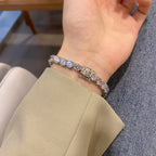 [Clover Schmuck]0,75 Karat schillerndes rundgeschliffenes Hochzeitsarmband