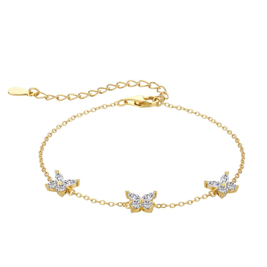 [Clover Jewelry]Schmetterlingskette im strahlenden Design