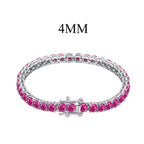 [Clover Jewelry]Funkelndes buntes Partyarmband mit rundem Schliff