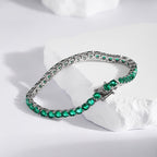 [Clover Jewelry]Funkelndes buntes Partyarmband mit rundem Schliff