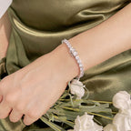 [Clover Jewelry]Aufwendig glitzerndes Hochzeitsarmband mit runden Steinen