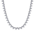 [Klee Schmuck]Prunkvolle Tennis-Halskette mit Herzschliff