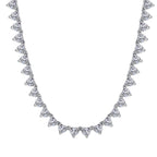 [Klee Schmuck]Prunkvolle Tennis-Halskette mit Herzschliff