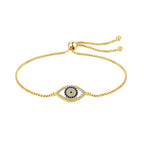 [Clover Jewelry]Funkelnde Halskette in Augenform