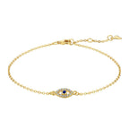 [Clover Jewelry]Evil Eye Shape Necklace