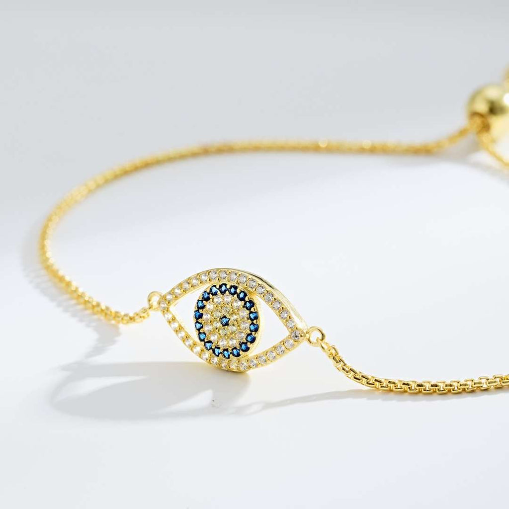 [Clover Jewelry]Funkelnde Halskette in Augenform