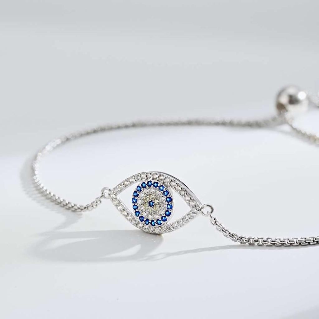 [Clover Jewelry]Funkelnde Halskette in Augenform