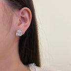 [Clover Jewelry]Zarte quadratische Ohrringe