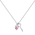 [Clover Jewelry]ユニークハート型キーペンダントネックレス