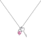 [Clover Jewelry]ユニークハート型キーペンダントネックレス
