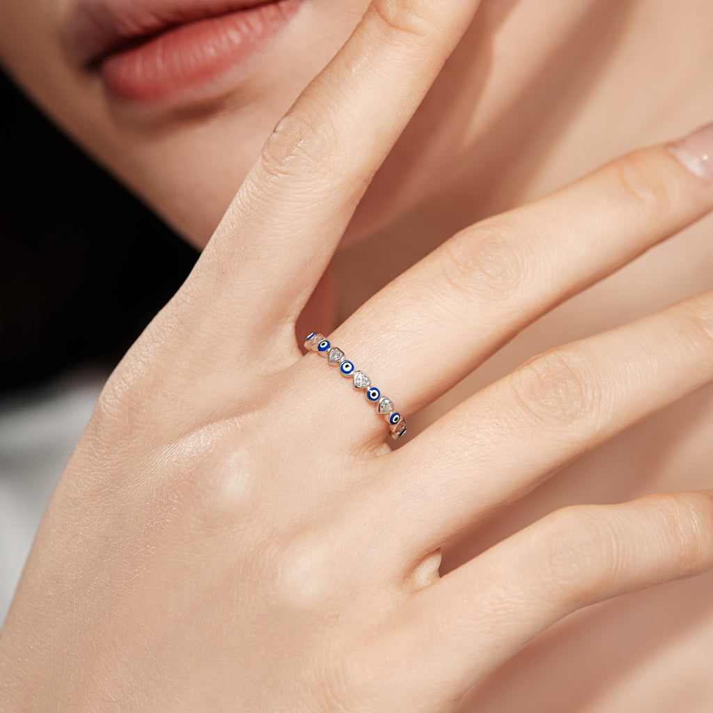 [Clover Jewelry]カラフルラウンドデイリーリング