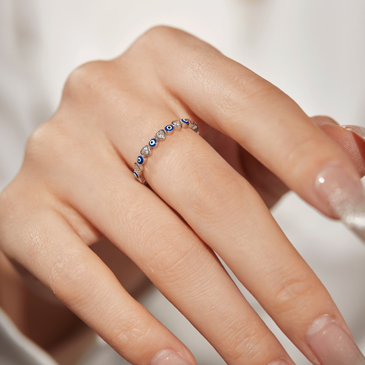 [Clover Jewelry]カラフルラウンドデイリーリング